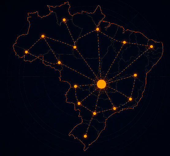 Mapa de cobertura nacional X8LOG